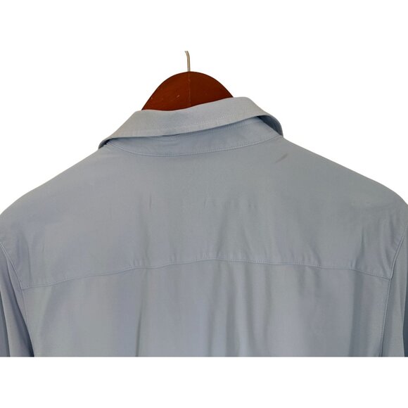 Rhone Mens Slim Fit Blue Button-Up Shirt Fine Italian Fabric M - Picture 5 of 6